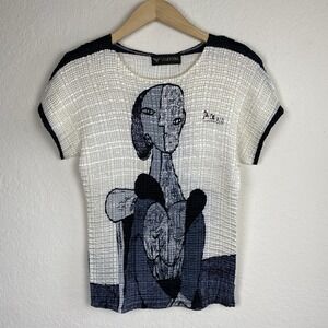 Valentina Black and White Artistic Blouse